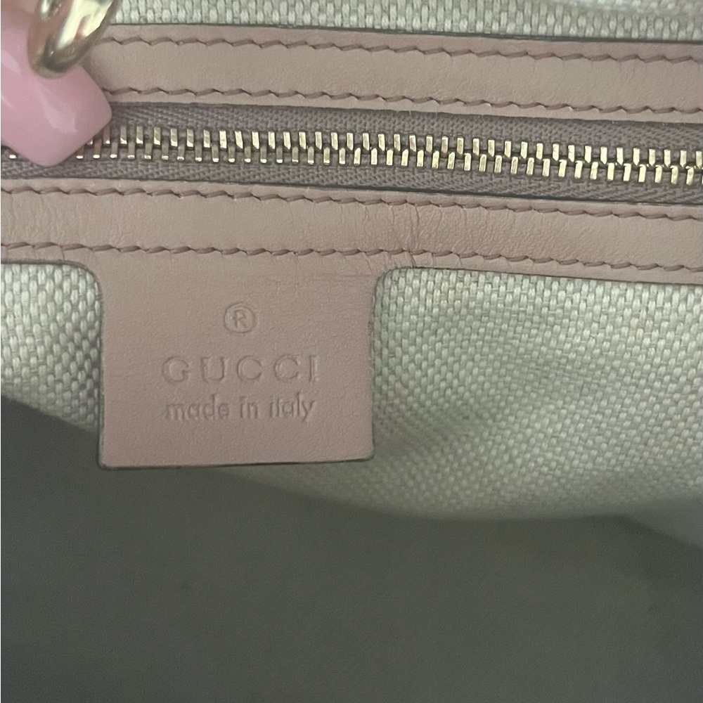 Gucci Beige/Tan Leather Double-G Shoulder Bag with Tassel - Picture 9 of 15